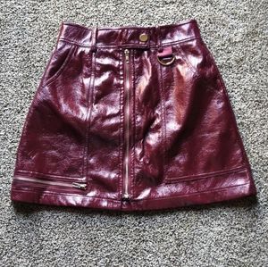 Boohoo vinyl/pleather miniskirt